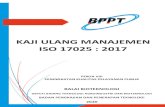 ISO 17025 : 2017 · Kaji Ulang Manajemen 26 Desember 2019 1 (satu) berkas maka telah Sesuai dengan jadwal yang telah ditetapkan sebelumnya pada F404.15-1, ditetapkan program kaji
