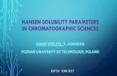 Hansen Solubility Parameters in Chromatographic Sciences 04... · 2017. 3. 29. · B.L.Karger, L.Snyder, C. Eon, Expanded Solubility Parameter Treatment for Classification and Use