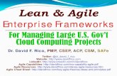 Lean & Agile Enterprise Frameworksdavidfrico.com/rico15s.pdf · 2015. 9. 25. · Lean & Agile FRAMEWORK? Frame-work (frām'wûrk') A support structure, skeletal enclosure, or scaffolding