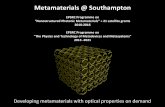 Metamaterials @ Southampton - Nanophotonics · Optofluidic waveguide as a transformation optics device for lightwave bending and manipulation Y. Yang, et al. Nature Communications