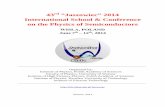 43rd ”Jaszowiec” 2014 International School & Conference on the …info.ifpan.edu.pl/Jaszowiec/J2014/files/Jaszowiec-2014... · 2014. 6. 24. · 43rd ”Jaszowiec” 2014 International