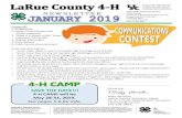 Larue County - · PDF file 2019. 2. 8. · LaRue County Extension Service P.O. Box 210, Hodgenville, KY 42748-0210 or Drop your application off at: 807 Old Elizabethtown Road, Hodgenville