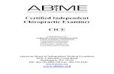 Certified Independent Chiropractic Examiner CICE · 2020. 1. 2. · Certified independent chiropractic examiners are an essential resource for all types of disability management professionals.