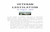 Veteran Legislation · Web viewVETERAN LEGISLATION 12 August 201 4 In each chamber of Congress, four forms of legislative measures may be introduced or submitted, and acted upon.