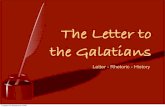 The Letter to the Galatians - Biblical Resources · Galatians 4:21-5:1 The allegory of Hagar and Sarah Two Semantic Fields combine: family descent and freedom / slavery Gal. 4:21