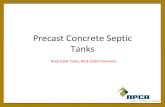 Precast Concrete Septic Tanks · 2021. 1. 20. · Concrete Septic Tanks ASTM C 913 • Standard Specification for Precast Concrete Water and Wastewater Structures. Other ASTM Standards.