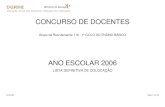 CONCURSO DE DOCENTES - FENPROF · 2006. 6. 2. · Lista definitiva de colocação Concurso de Docentes - 2006 Número de Concurso Escola/QZP de provimento Escola/QZP do novo provimento