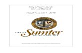 CITY OF SUMTER · 2018. 11. 27. · 47,261 TOTAL ; 14,151,487 LICENSE AND PERMITS: Business License 5,756,000 Franchise Fees : 3,092,544 Building Permits 324,700 Miscellaneous Permits