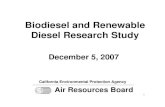 Biodiesel and Renewable Diesel Research Study · 2020. 6. 30. · 7 Funded Research Update • Biodiesel and Renewable Diesel Research Study – Biodiesel and renewable diesel characterization