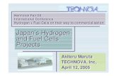 Japan’s Hydrogen and Fuel Cells Projects · 2017. 1. 24. · Source: METI/NEF Int’l Alliances Ebara-Ballard Kurita-Nuvera Toshiba-UTC-FC Marubeni-Plug Power National Brands Toyota