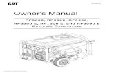 Owner's Manual - Electric Generators Direct...501–6075-04 Caterpillar: Confidential Green Owner's Manual RP3600, RP5500, RP6500, RP6500 E, RP7500 E, and RP8000 E Portable Generators