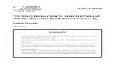 Disorder from Chaos: Why Europeans fail to promote ...Disorder from Chaos: Why Europeans fail to promote stability in the Sahel – ECFR/338 4 for local populations, particularly in