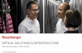 OPTICAL SOLUTIONS & INFRASTRUCTURE - Rosenberger · 2019. 1. 23. · installed infrastructure such as a 4+4 fiber MPO. For all BiDi implementations, only one laser is launched into