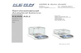 Servicemanual Analytical balance · 2020. 5. 8. · KERN & Sohn GmbH Ziegelei 1 D-72336 Balingen E-Mail: info@kern-sohn.com Tel: +49-[0]7433- 9933-0 Fax: +49-[0]7433-9933-149 Internet: