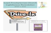 Loyd Presbyterian Church Lighthouse NewsletterNewsletter.pdfJun 03, 2020  · Lighthouse Newsletter JUNE 3, 2020 SUNDAY, JUNE 7 11:00AM HURH PAVILION SPEAKER: MIKE PAULEY Mickey’s