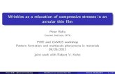 Wrinkles as a relaxation of compressive stresses in an annular ......Wrinkles as a relaxation of compressive stresses in an annular thin lm Peter Bella Courant Institute, NYU PIRE