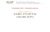 Chapter 02 - Substructure SECTION 07 END POSTS (SUB-EP)OFFICE OF STRUCTURES STRUCTURAL DETAIL MANUAL Chapter 02 - Substructure Section 07 – End Posts SUB-SECTION 01 42” F-SHAPE
