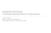 SENSORY NOTATION multimodal representation of urban space · 2012. 4. 12. · SENSORY NOTATION multimodal representation of urban space ... Sensory Experience in Urban Design” in