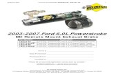 2003-2007 Ford 6.0L Powerstroke...Ford 6.0L Powerstroke with 4.0” Exhaust (Manual Trans) 1027146AP Ford 6.0L Powerstroke with 4.0” Exhaust (Auto Trans) Serial # Date Purchased
