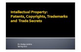 Dr. Hodge Jenkins Spring 2012 - Mercer Universityfaculty.mercer.edu/kunz_rk/documents/Patents_Copyrights...(trade secrets must be subject to reasonable efforts to keep info secret)