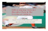 Differentiating Anterior Shoulder Pain In The Overhead Athleteaaompt.org/.../Differentiating_anterior_shoulder_pain.pdfDifferentiating Anterior Shoulder Pain In The Overhead Athlete