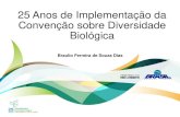 25 Anos de Implementação da Convenção sobre Diversidade ... · Repartição de Benefícios da Biodiversidade Brasileira Primeira definição das áreas prioritárias – oficinas