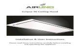 Eclipse 90 eiling Hood - AirUno Designer Cooker Hoods · 2020. 7. 13. · manual without the consent of the manufacturer is prohibited. are of the manual and how to consult it •