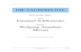 Die Zauberflöte -  · 2017. 5. 20. · DIE ZAUBERFLÖTE Eine große Oper. Text Emanuel Schikaneder Musik Wolgang Amadeus Mozart Uraufführung: 30.September 1791, Wien.  1 / 60