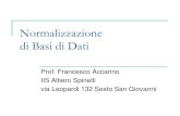 Normalizzazione di Basi di Dati - di Basi di Dati Prof. Francesco Accarino IIS Altiero Spinelli via