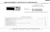 R-930AK SERVICE MANUAL - Diagramasde.com Sharp...1 R-930AK R-930AW BEFORE SERVICING Before servicing an operative unit, perform a microwave emission check as per the Microwave Measurement