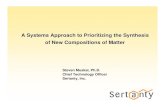 A Systems Approach to Prioritizing the Synthesis of New … · 2014. 12. 2. · compounds, nucleophilic compounds 7061 R N R NH 2 S R [Br,I] O R N S R R N R + R unsubstituted thiourea;