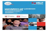 UNIVERSITY OF LONDON PROGRAMMES · 2020. 11. 13. · Programmes promotes strong links with industry and stress workplace learning through internships • The University of London