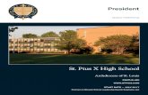 St. Pius X High School - ... 2 St. Pius X High School Partners in Mission School Leadership Search Solutions, LLC About the School Founded in 1959, St. Pius X High School is a co-ed,