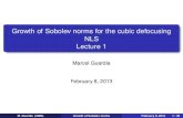 Growth of Sobolev norms for the cubic defocusing NLS Lecture 1stolo/conf/hiver13/guardia.pdf · Mass spreads equally among the activated modes, which balances the H1 norm. The s-Sobolev