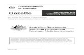 APVMA Gazette No. 24, 1 December 2020...Gazette Agricultural and Veterinary Chemicals No. APVMA 24, Tuesday, 1 December 2020 Published by the Australian Pesticides and Veterinary Medicines