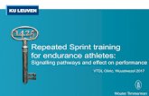 Repeated Sprint training for endurance athletes...refer to this as the art of periodization (Issurin, 2008). While the high-intensity training stimulus over the lead up period to intense