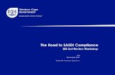 The Road to SASDI Compliance...Jacques du Preez Director: Provincial Spatial Information +27 (0) 21 483 5079 +27 (0) 21 483 5447 Jacques.dupreez@westerncape.gov.za. Title: PowerPoint