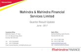 Mahindra & Mahindra Financial Services Limited · 2020. 11. 24. · Mahindra & Mahindra Financial Services Limited Quarter Result Update June - 2017 Regd. Office: Gateway Building,