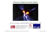 Binary inspiral event rates - Istituto Nazionale di Fisica Nuclearedragon.roma2.infn.it/lectures/rome_lorimer.pdf · 2004. 9. 22. · White Dwarf (WD) Neutron Star (NS) Black Hole
