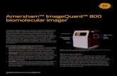 Amersham™ ImageQuant™ 800 biomolecular imager · 2020. 5. 13. · noise causes variations in the measurement results. To reduce noise, ImageQuant 800 systems have a patented CCD