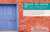How to rent 3The checklist for renting in England ... Your landlord might want to increase your rent