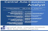 Central Asia-Caucasus Analyst · 2013. 5. 16. · analytical articles why the south caucasus needs a stronger 3 u.s. and european policy mamuka tsereteli india’s ongc plans to bring