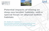Potential impacts of mining on deep-sea benthic habitats, with a … · 2019. 1. 7. · Potential impacts of mining on deep-sea benthic habitats, with a special focus on abyssal nodule
