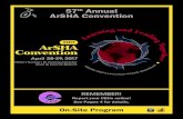 57th Annual ArSHA Convention...2017 ArSHA Convention - 3 - W elcome to the 2017 ArSHA Annual State Convention! Our wonderful Convention Committee has once again put together an outstanding