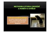 METODIKA STUDIA CHOVÁNÍ A PAM ĚTI U ZVÍŘATmemory.biomed.cas.cz/332/ · pro měření explorace (prozkoumávání), spontánní lokomoce, ale také anxiety u zvířat. • Zvíře