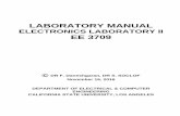 ELECTRONICS LABORATORY II EE 3709 of Electrical and...Nov 16, 2016  · 20 CASCADED AMPLIFIERS EXPERIMENT 2.5 Exp 2.5 Comparison of Voltage Gain with and without the Darlington Emitter-