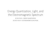 Energy Quantization, Light, and the Electromagnetic Spectrum · 2018. 9. 4. · •Each element has its own unique emission (atomic) spectrum •Like a fingerprint; characteristic