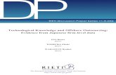 Technological Knowledge and Offshore Outsourcing: Evidence from Japanese … · 2015. 7. 13. · offshore sourcing activities have suggested that firm productivity plays a vital role