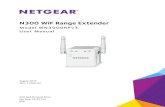 N300 WiF Range Extender · 2018. 9. 1. · 2 N300 WiF Range Extender Support Thank you for selecting NETGEAR products. After installing your device, locate the serial number on the