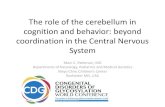The role of the cerebellum in cognition and behavior: beyond ......The role of the cerebellum in cognition and behavior: beyond coordination in the Central Nervous System Marc C. Patterson,
